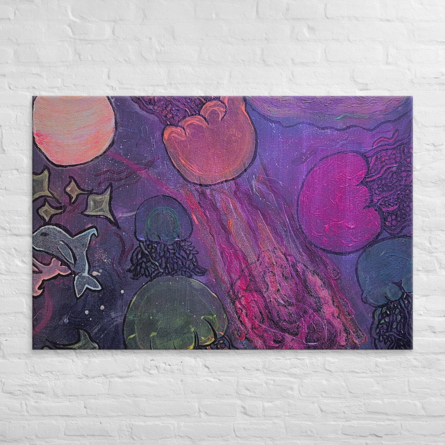 Ocean in space - Canvas - Glow N Flow Studio 777