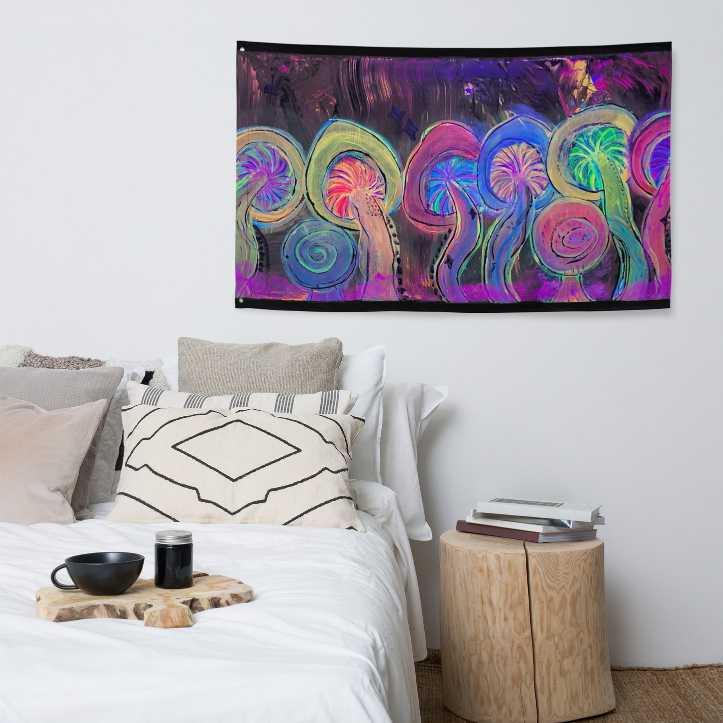 Dancing Fungi - Flag - Glow N Flow Studio 777