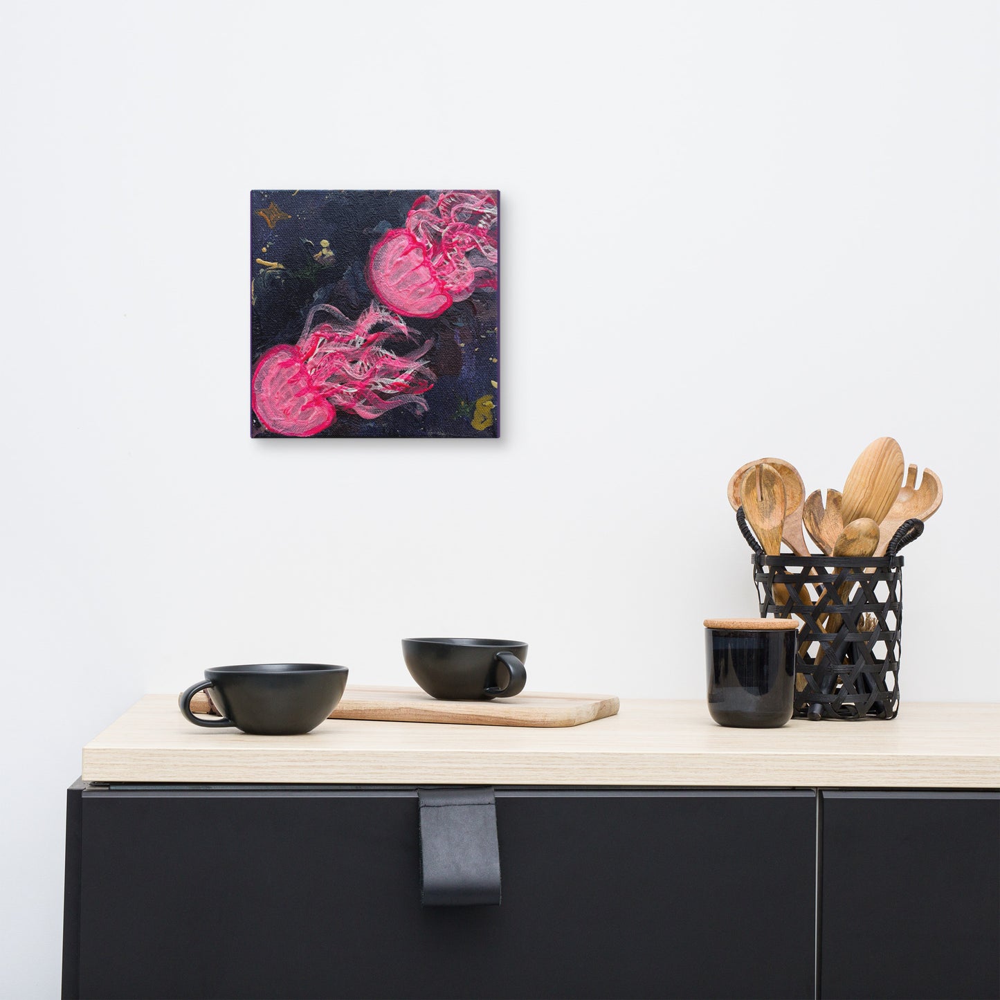 Pink Glow Jellies - Canvas - Glow N Flow Studio 777