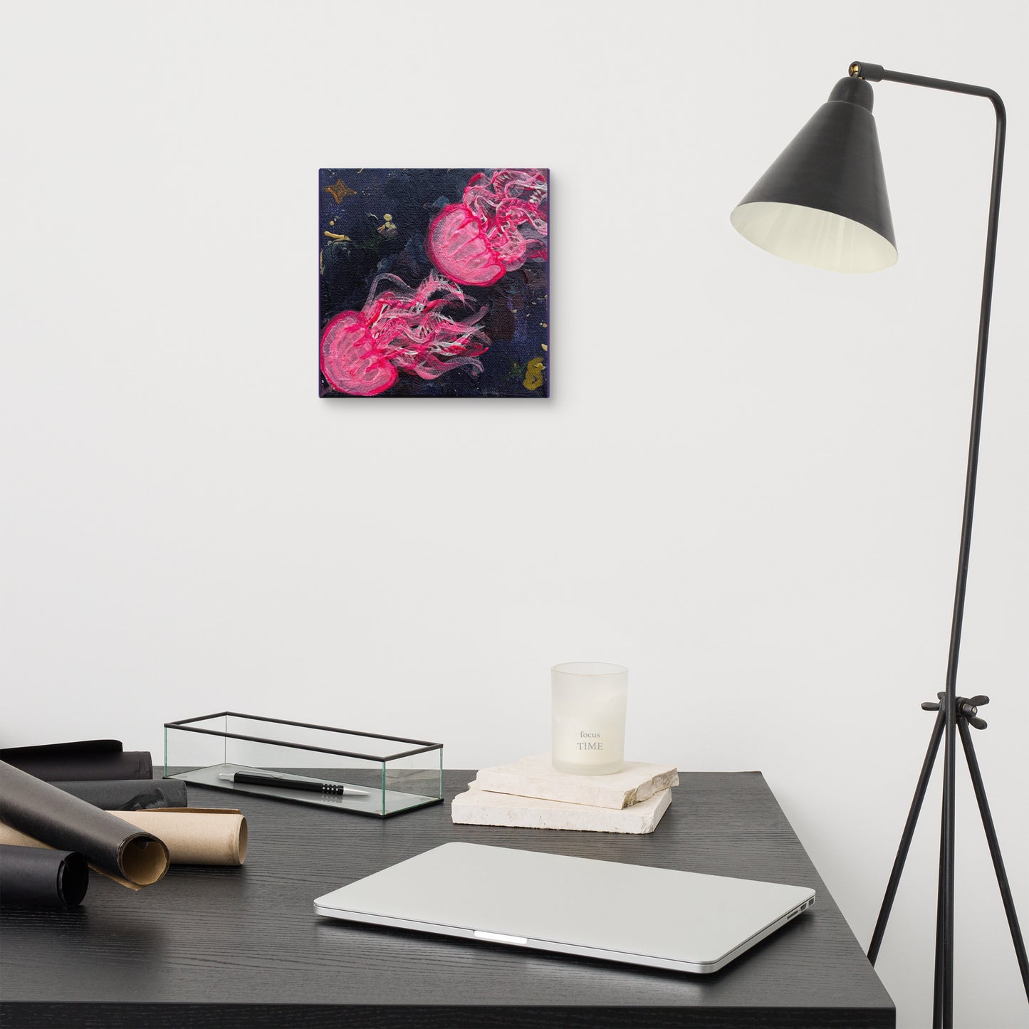 Pink Glow Jellies - Canvas - Glow N Flow Studio 777