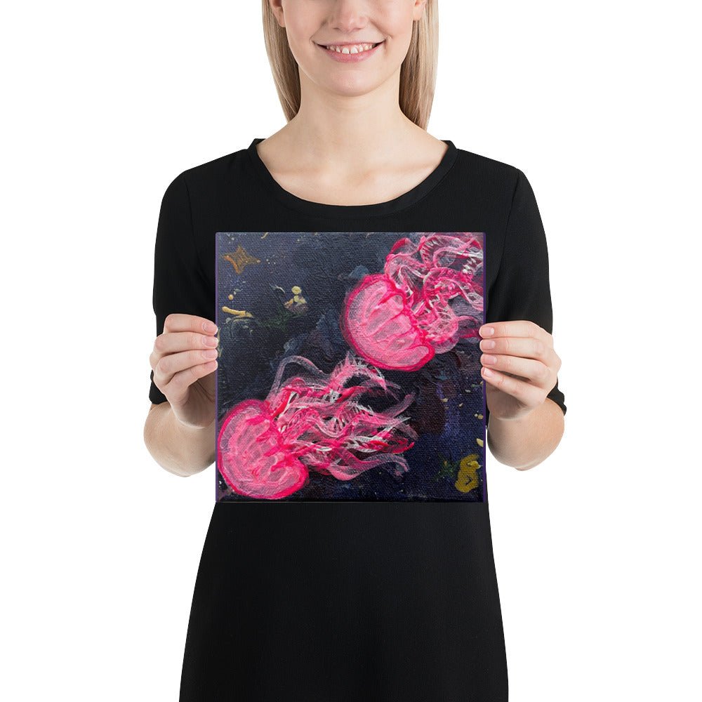 Pink Glow Jellies - Canvas - Glow N Flow Studio 777
