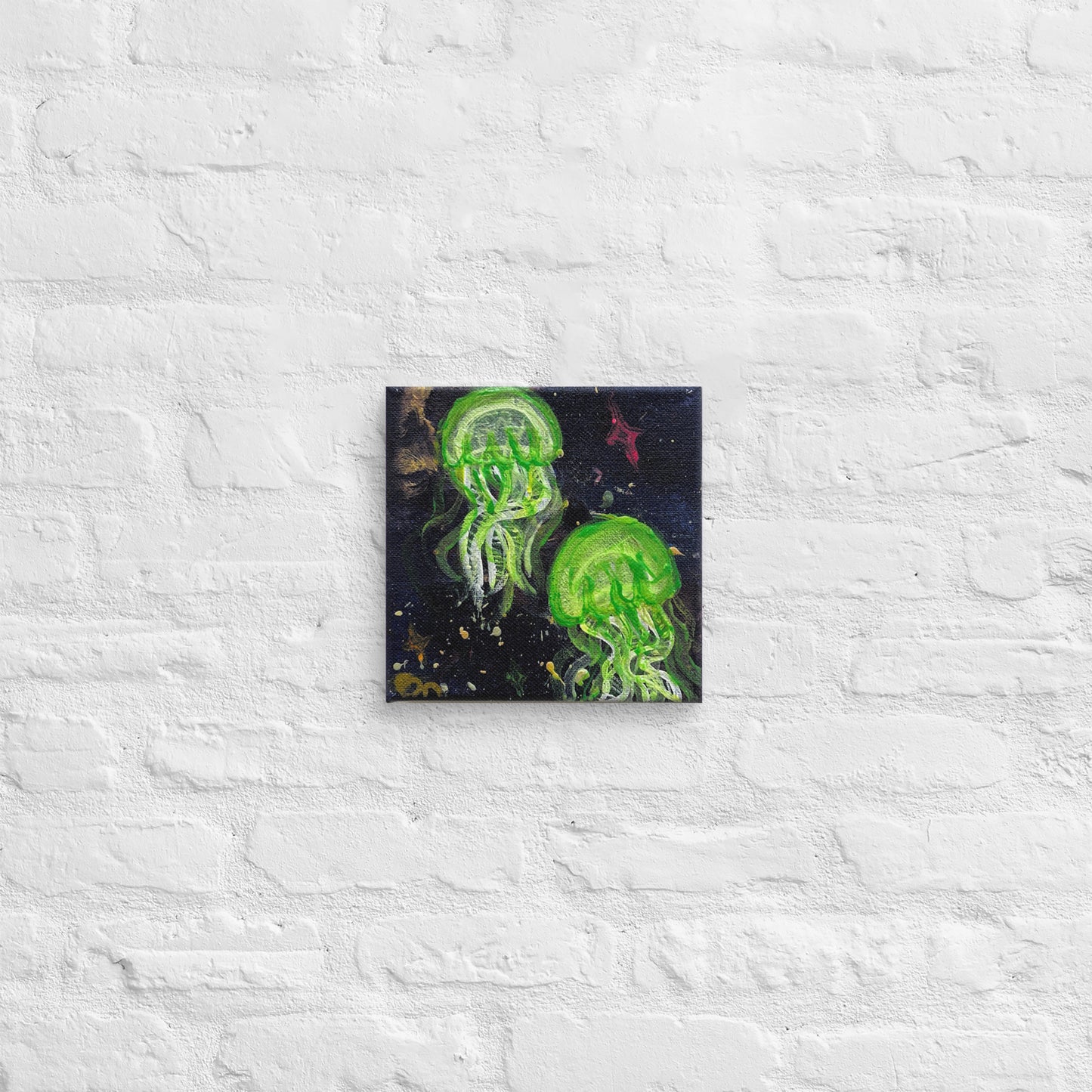 Green Glow Jellies - Canvas - Glow N Flow Studio 777