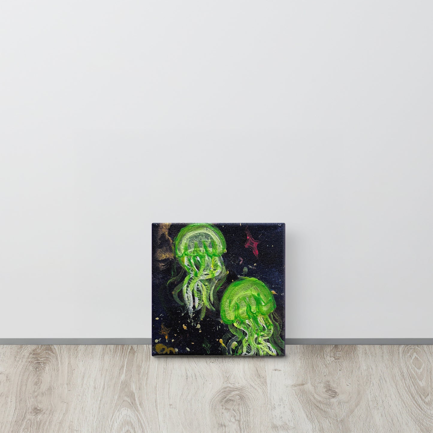 Green Glow Jellies - Canvas - Glow N Flow Studio 777