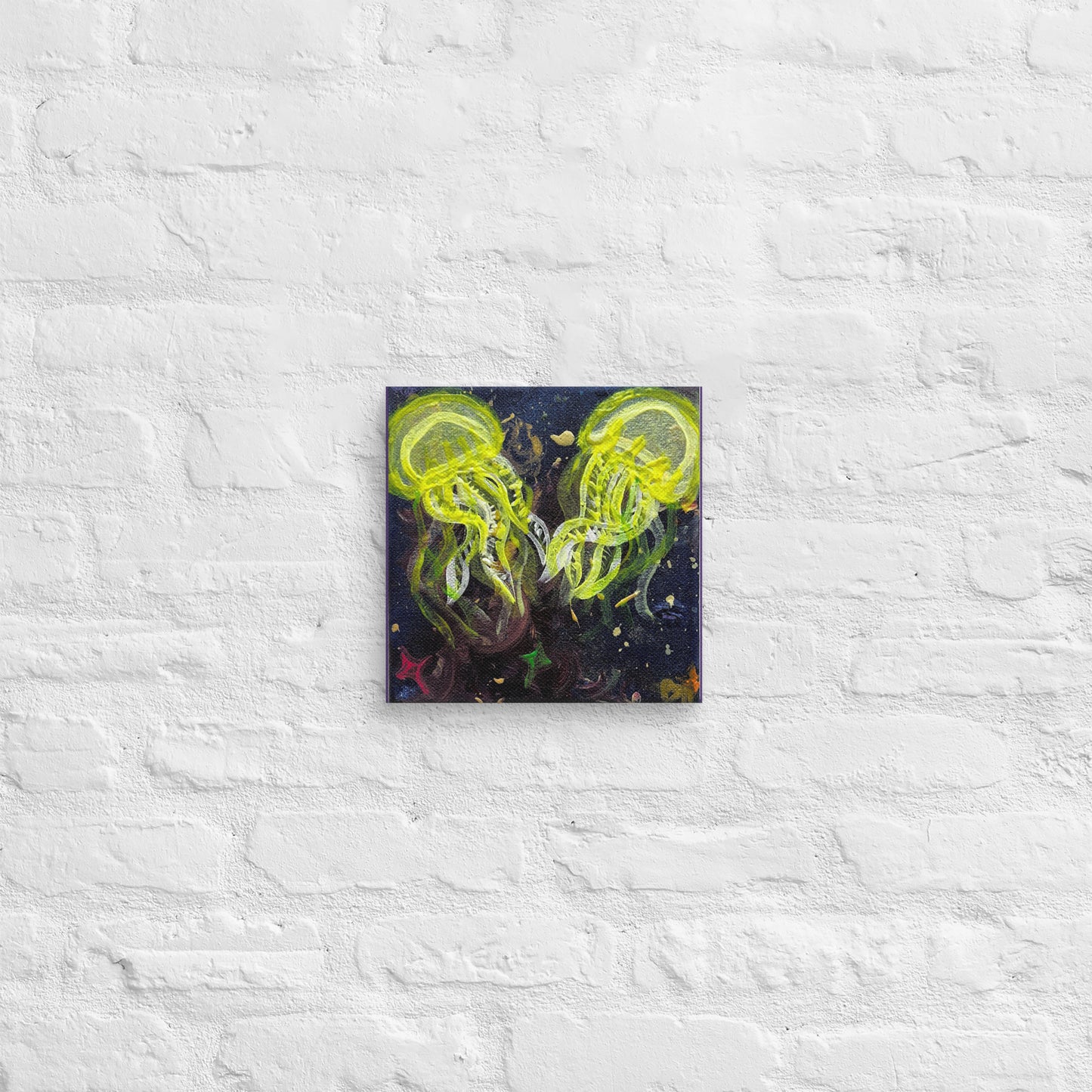 Yellow Glow Jellies - Canvas - Glow N Flow Studio 777