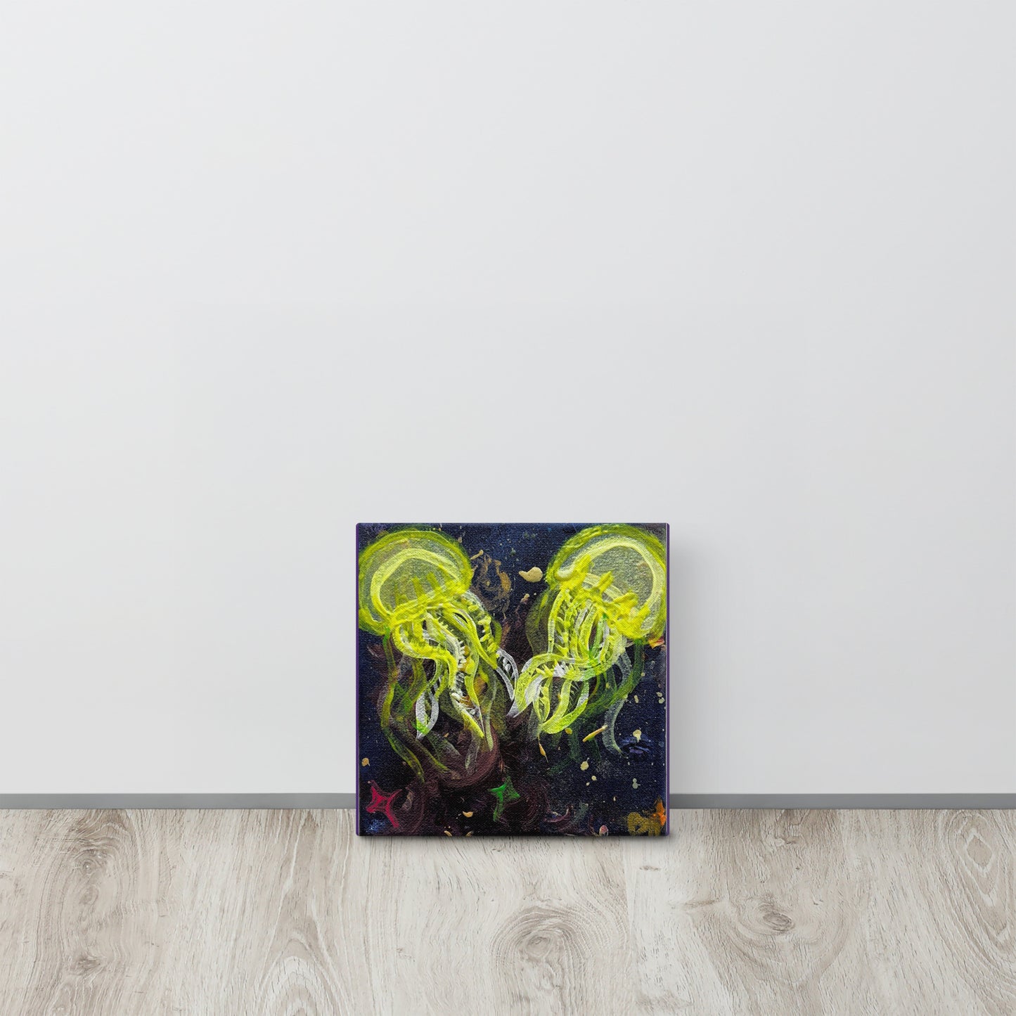 Yellow Glow Jellies - Canvas - Glow N Flow Studio 777