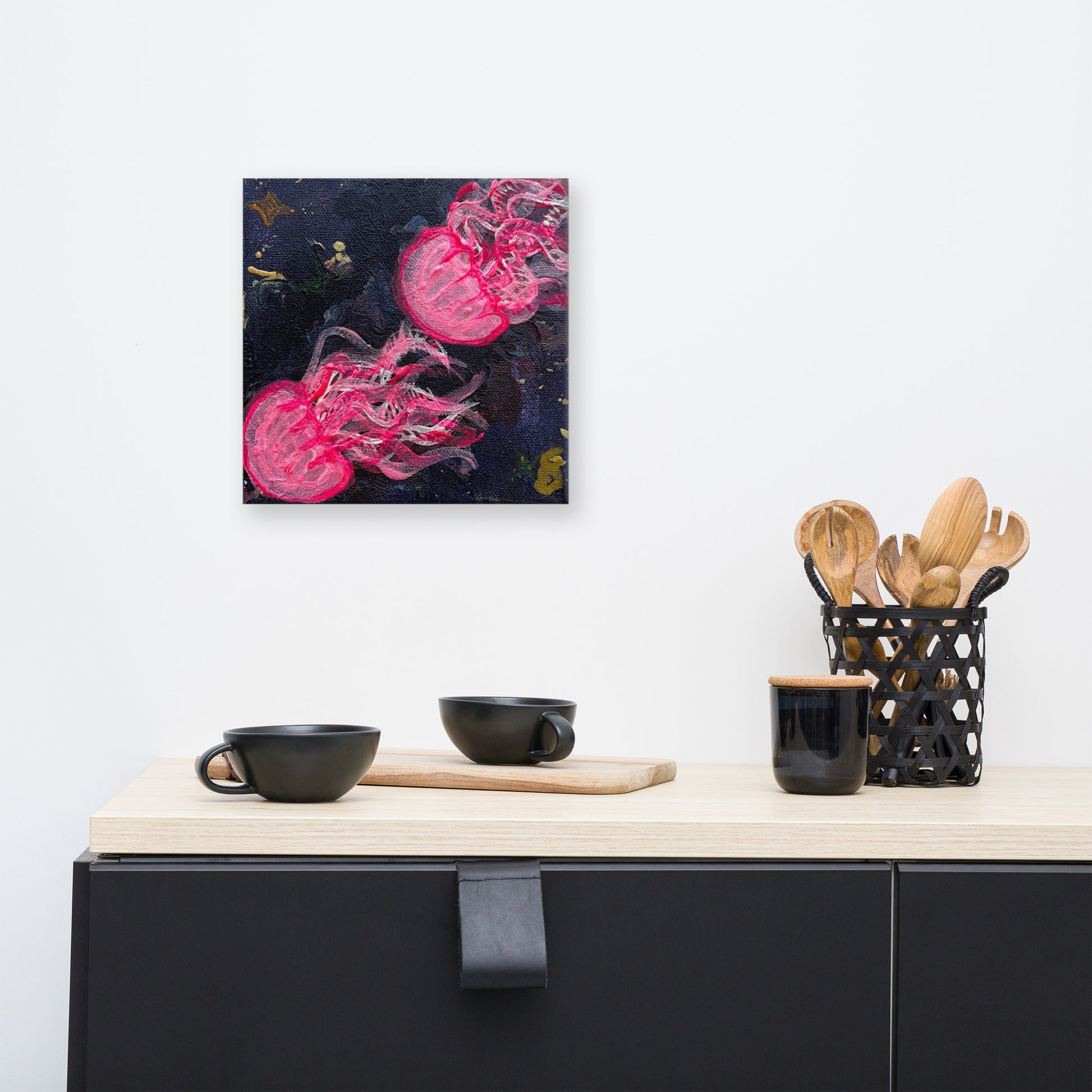 Pink Glow Jellies - Canvas - Glow N Flow Studio 777