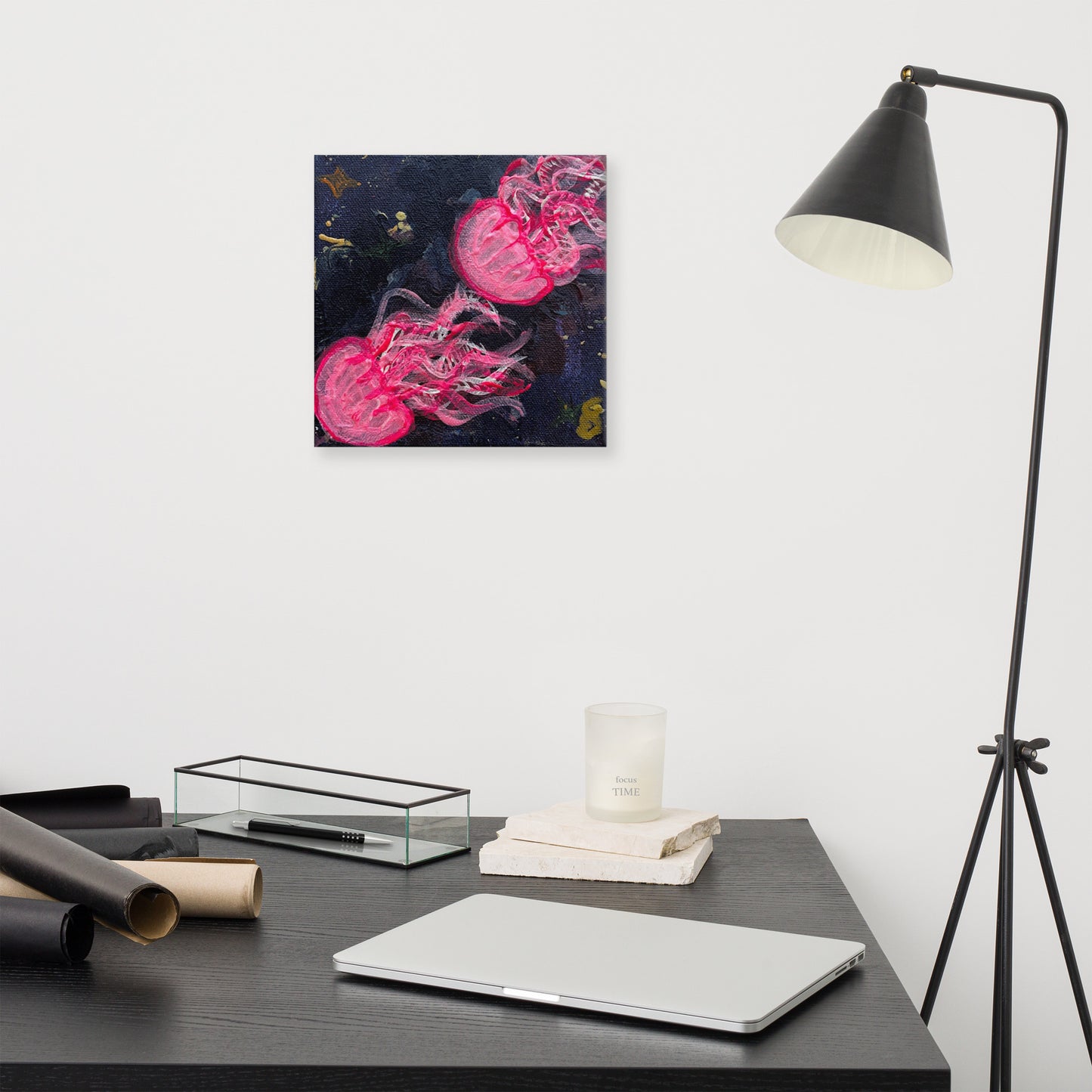 Pink Glow Jellies - Canvas - Glow N Flow Studio 777