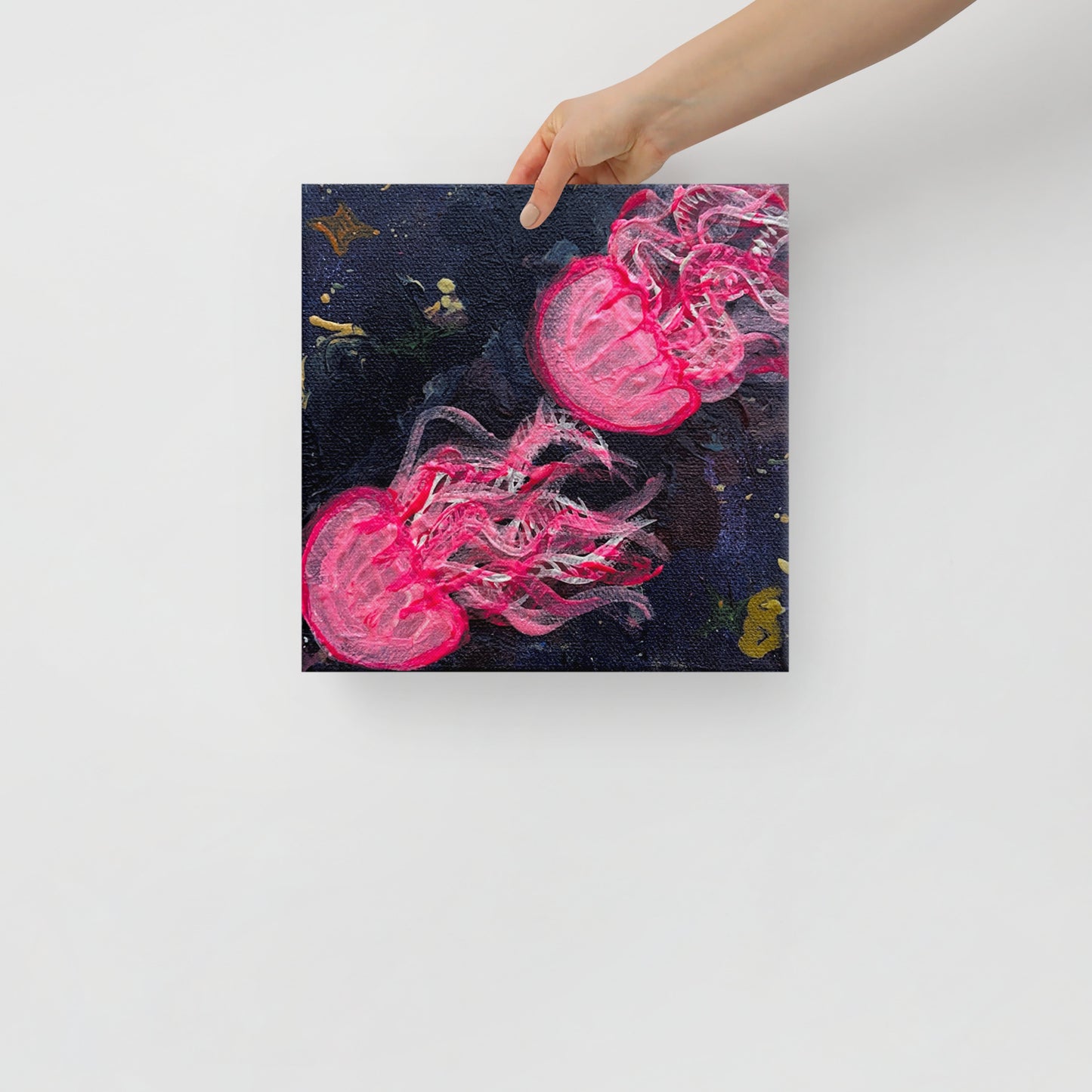 Pink Glow Jellies - Canvas - Glow N Flow Studio 777