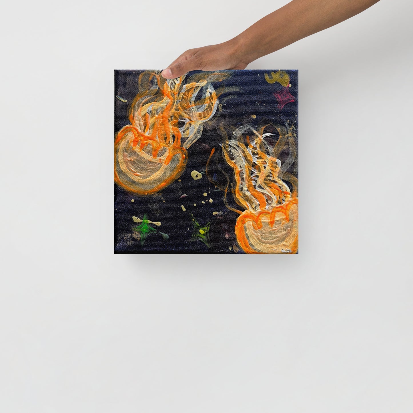 Orange Glow Jellies - Canvas - Glow N Flow Studio 777
