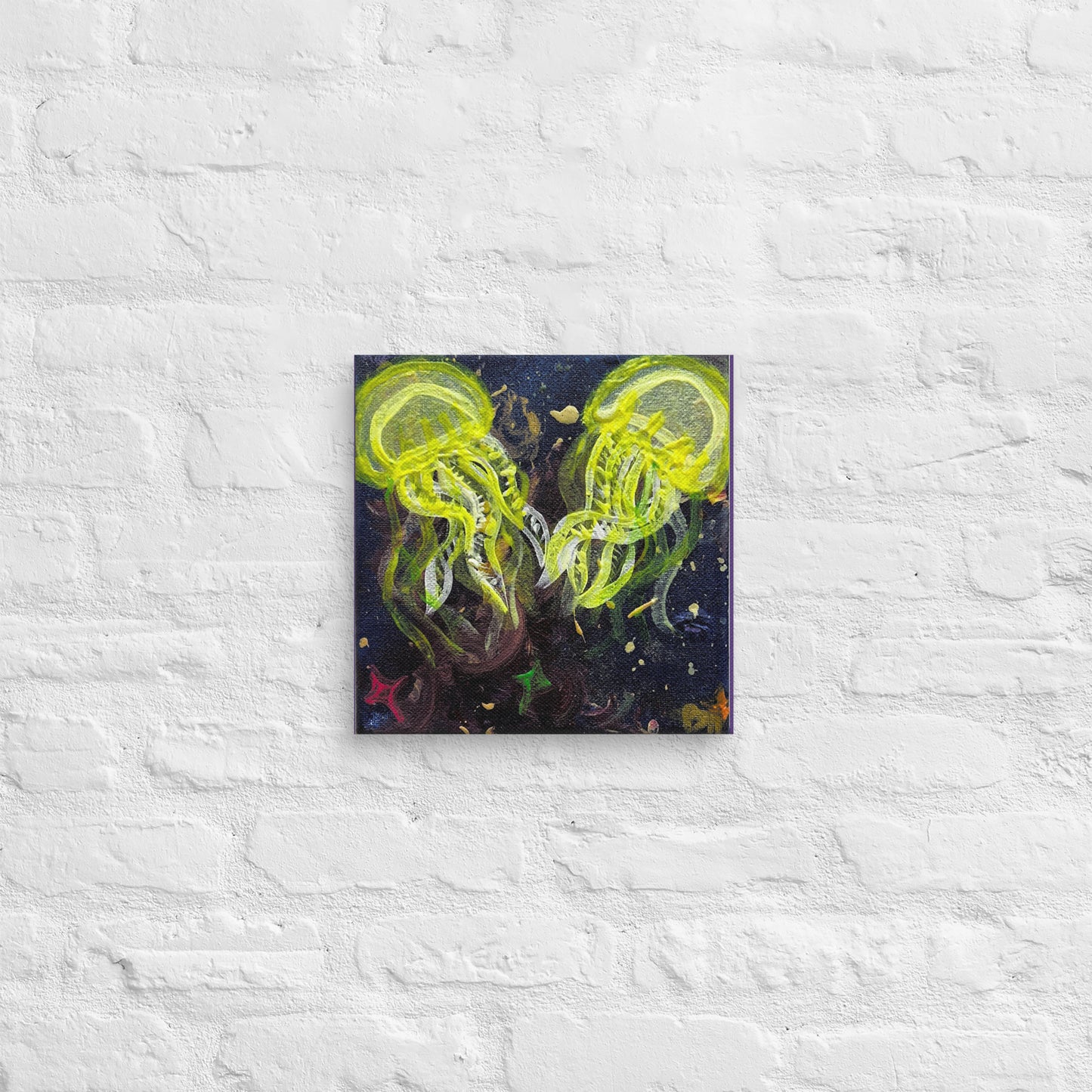 Yellow Glow Jellies - Canvas - Glow N Flow Studio 777