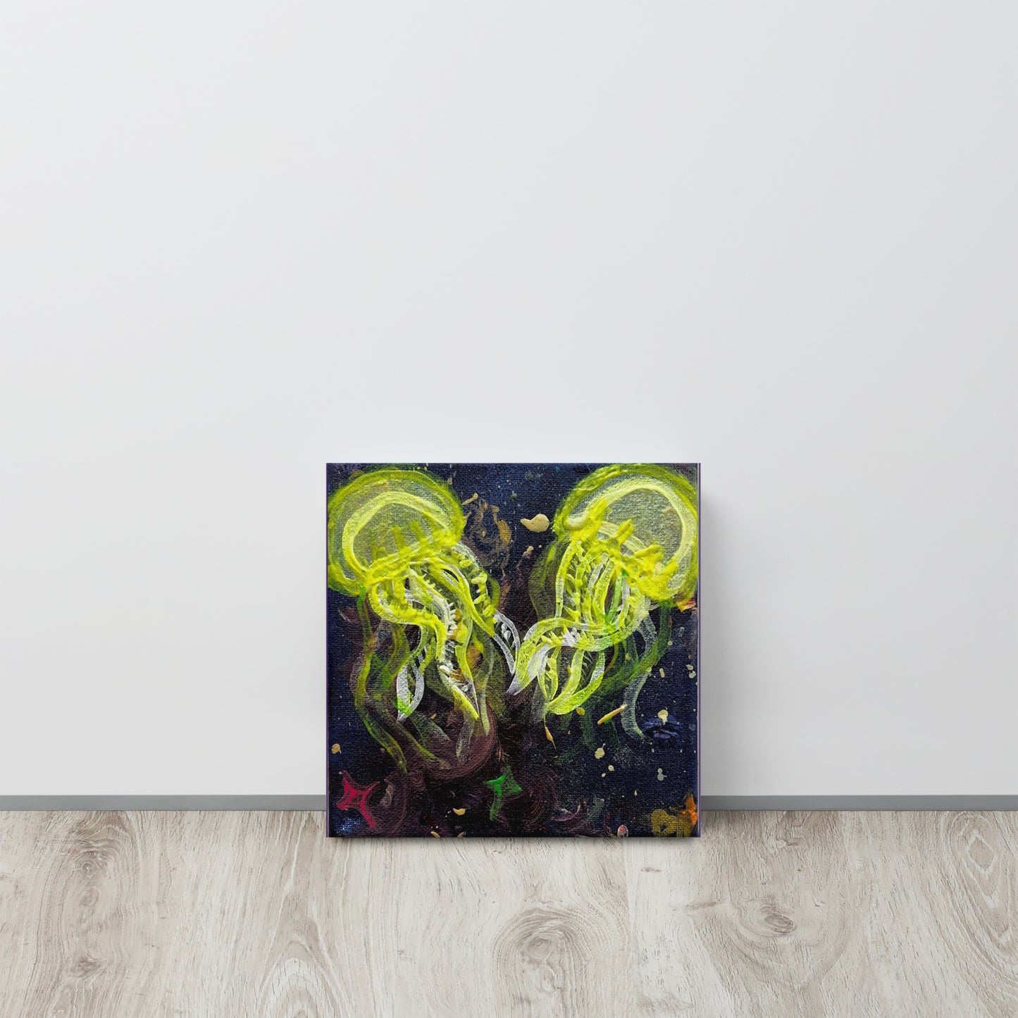 Yellow Glow Jellies - Canvas - Glow N Flow Studio 777