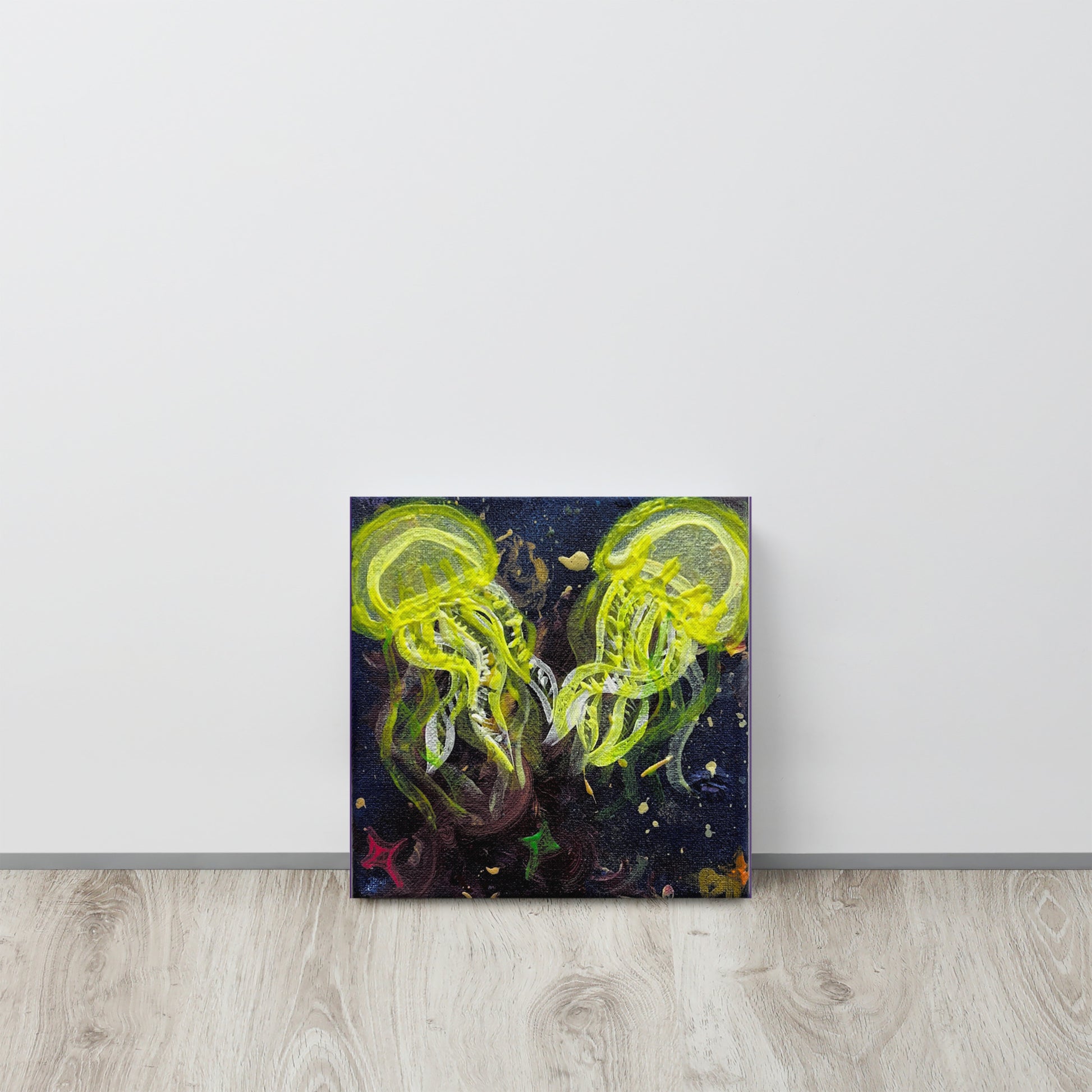 Yellow Glow Jellies - Canvas - Glow N Flow Studio 777