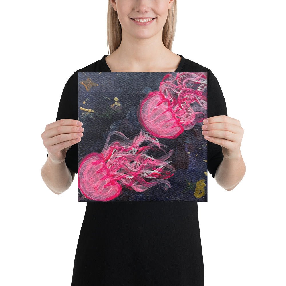Pink Glow Jellies - Canvas - Glow N Flow Studio 777