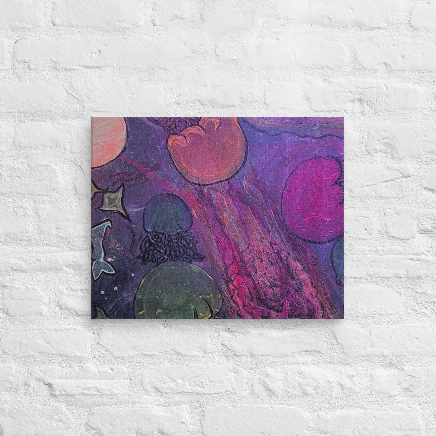 Ocean in space - Canvas - Glow N Flow Studio 777