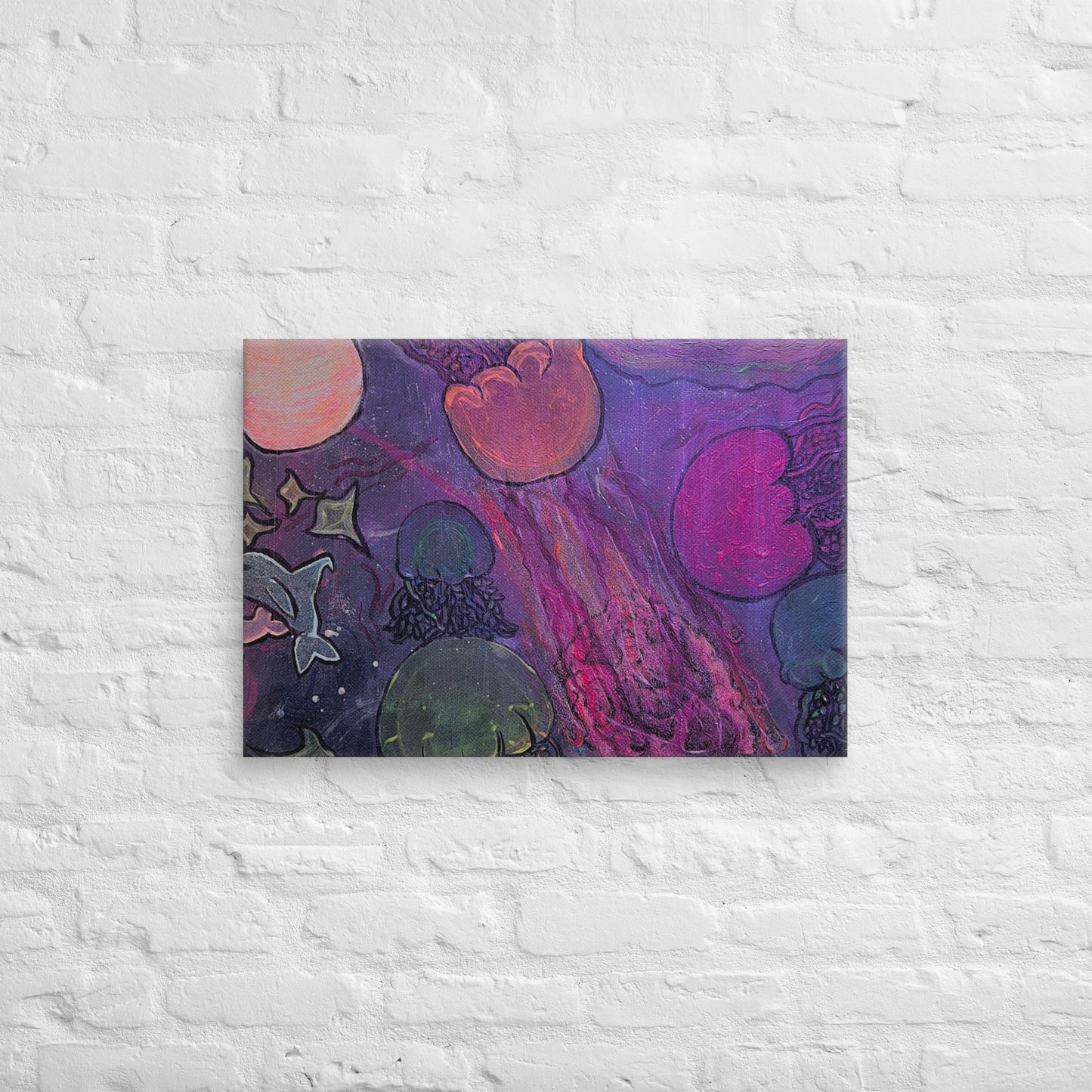 Ocean in space - Canvas - Glow N Flow Studio 777