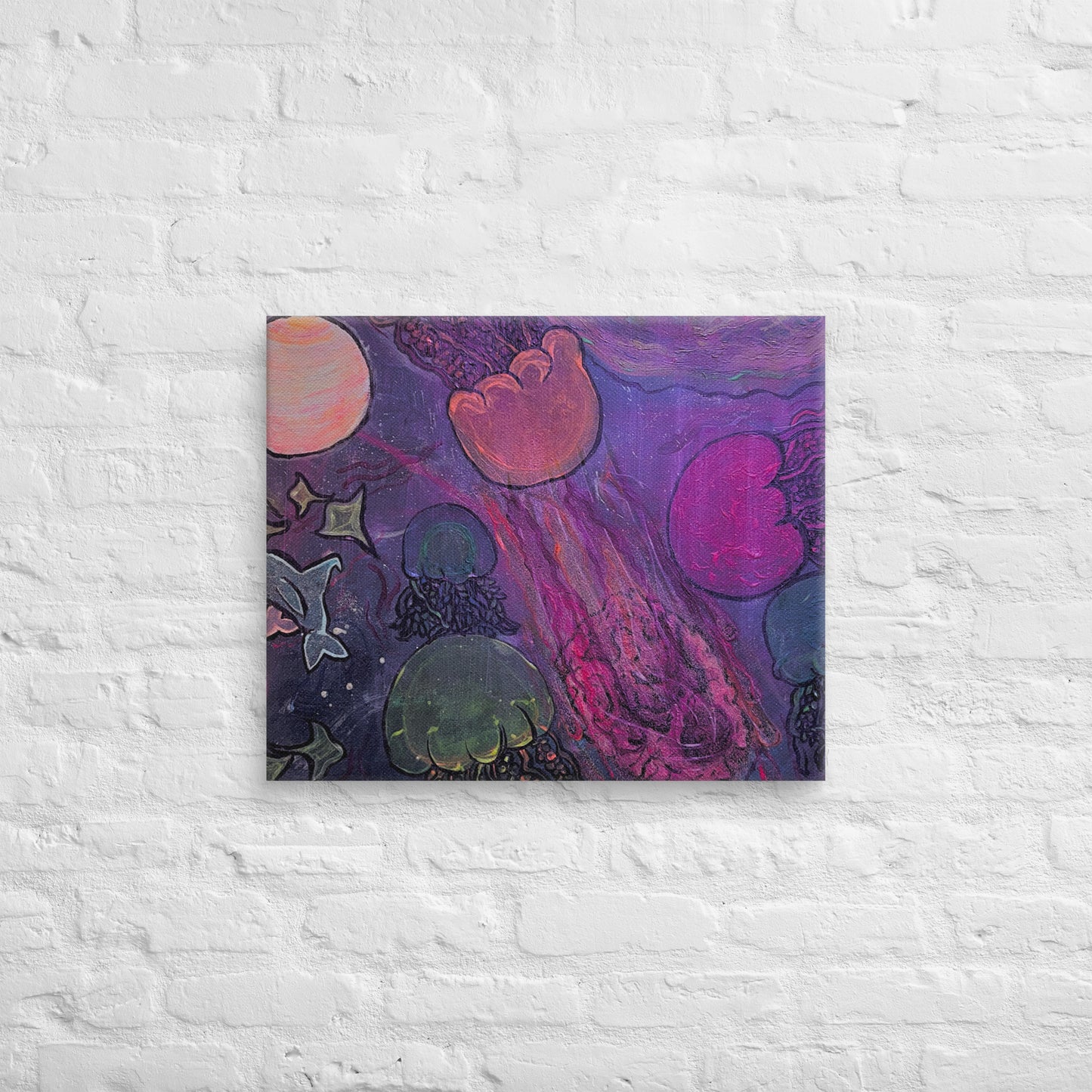 Ocean in space - Canvas - Glow N Flow Studio 777