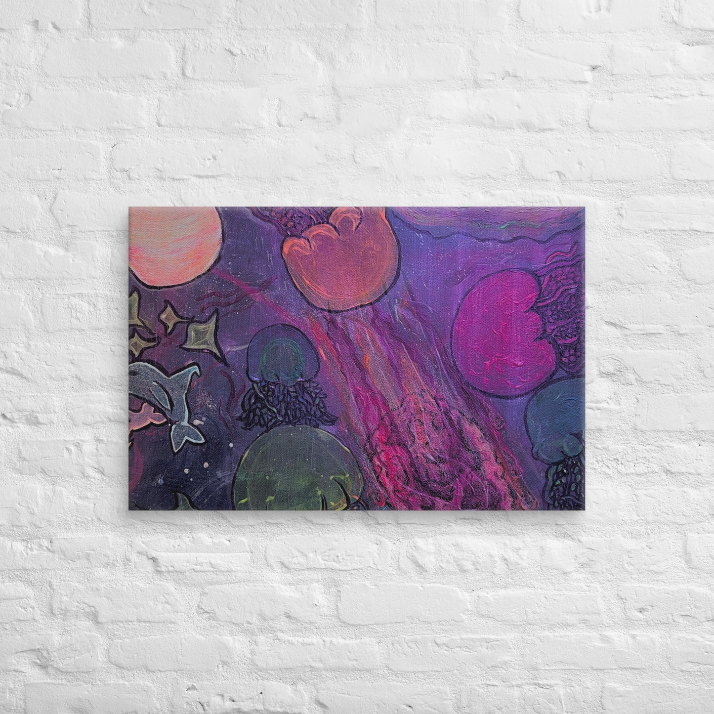 Ocean in space - Canvas - Glow N Flow Studio 777