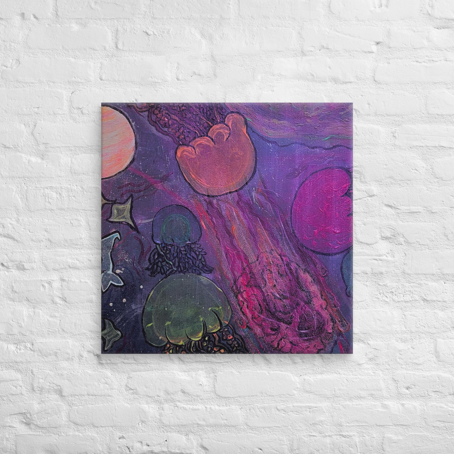 Ocean in space - Canvas - Glow N Flow Studio 777