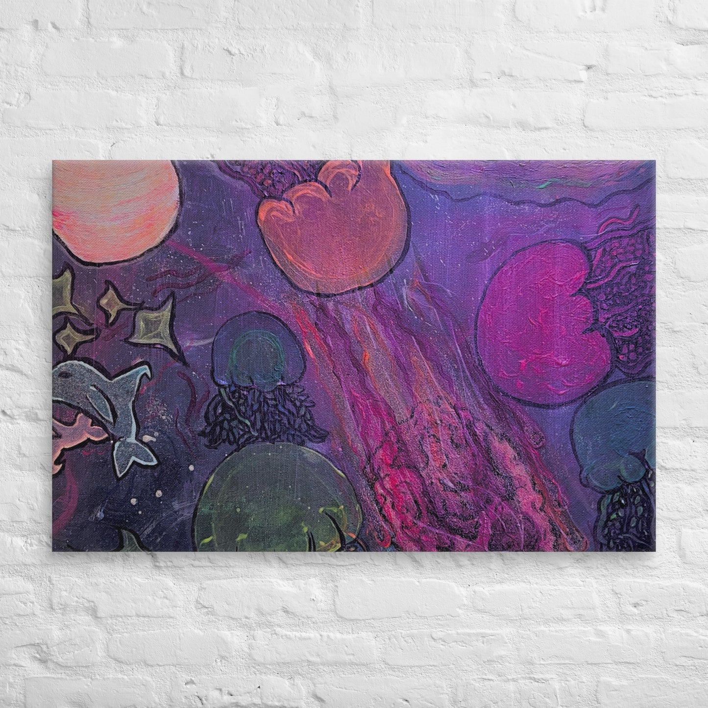 Ocean in space - Canvas - Glow N Flow Studio 777