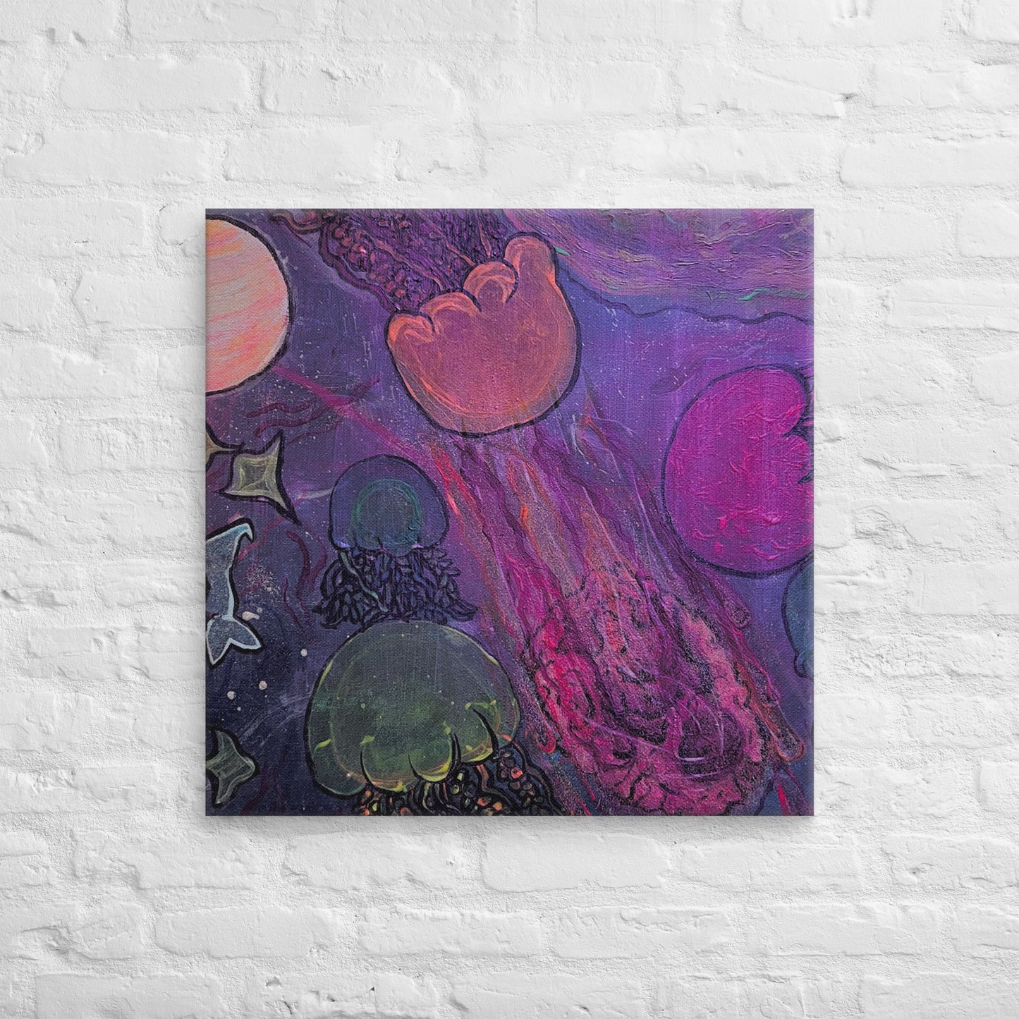 Ocean in space - Canvas - Glow N Flow Studio 777