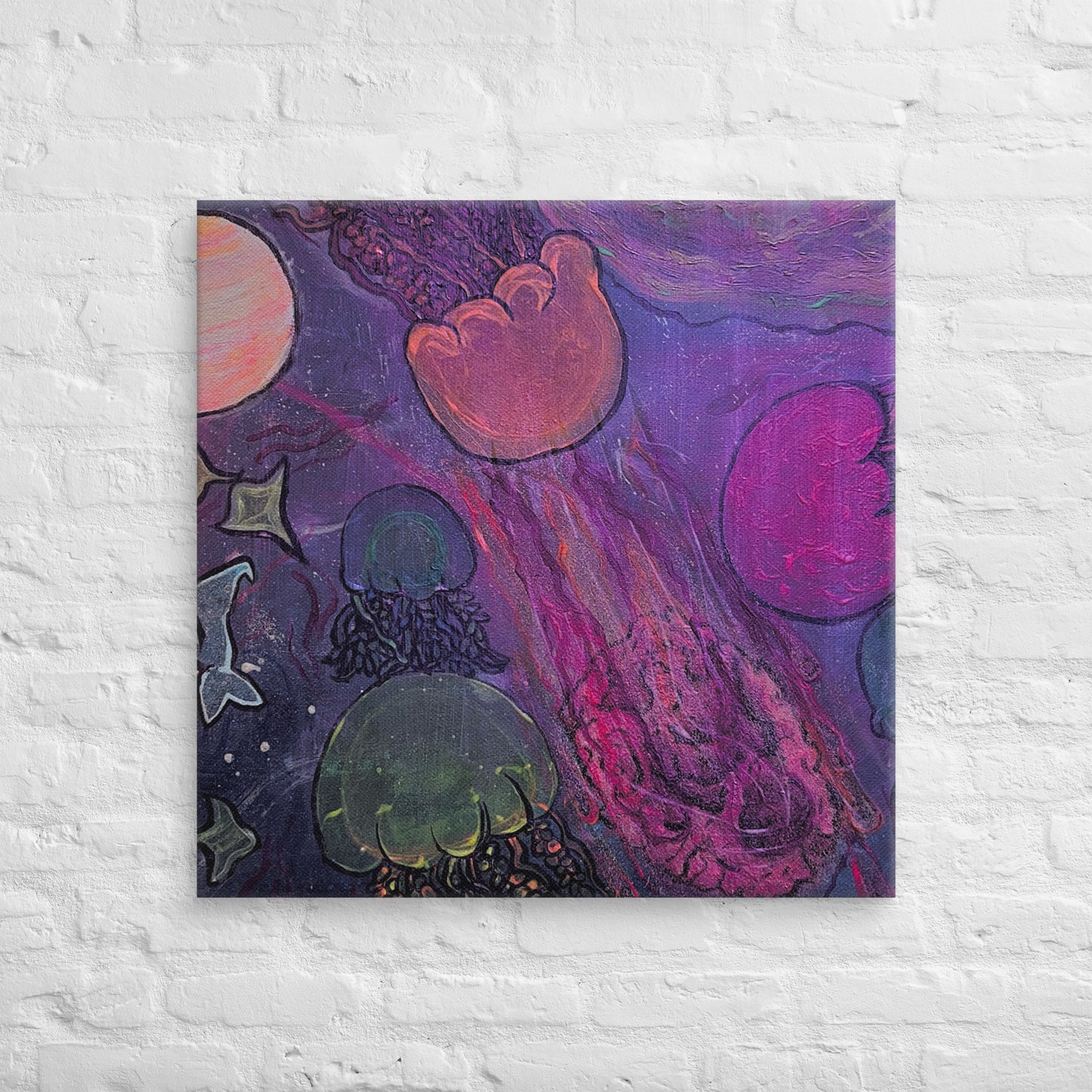 Ocean in space - Canvas - Glow N Flow Studio 777