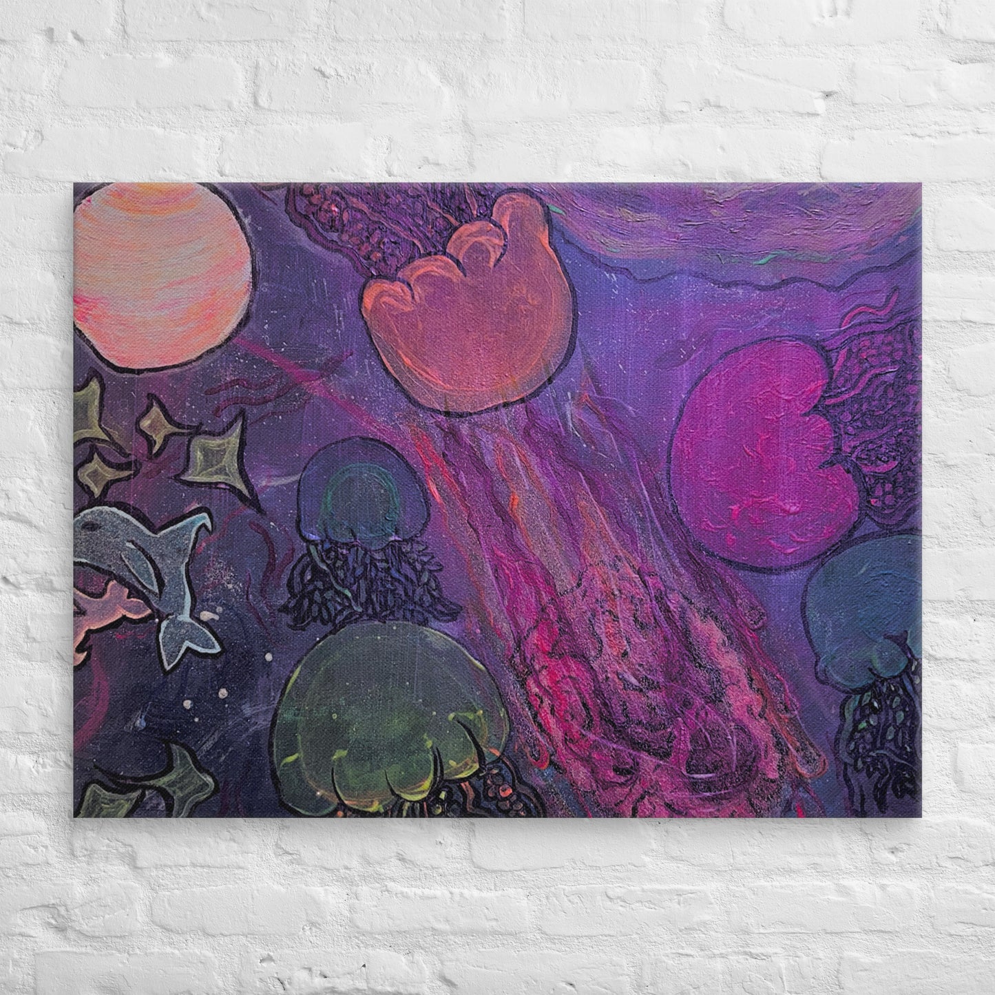 Ocean in space - Canvas - Glow N Flow Studio 777