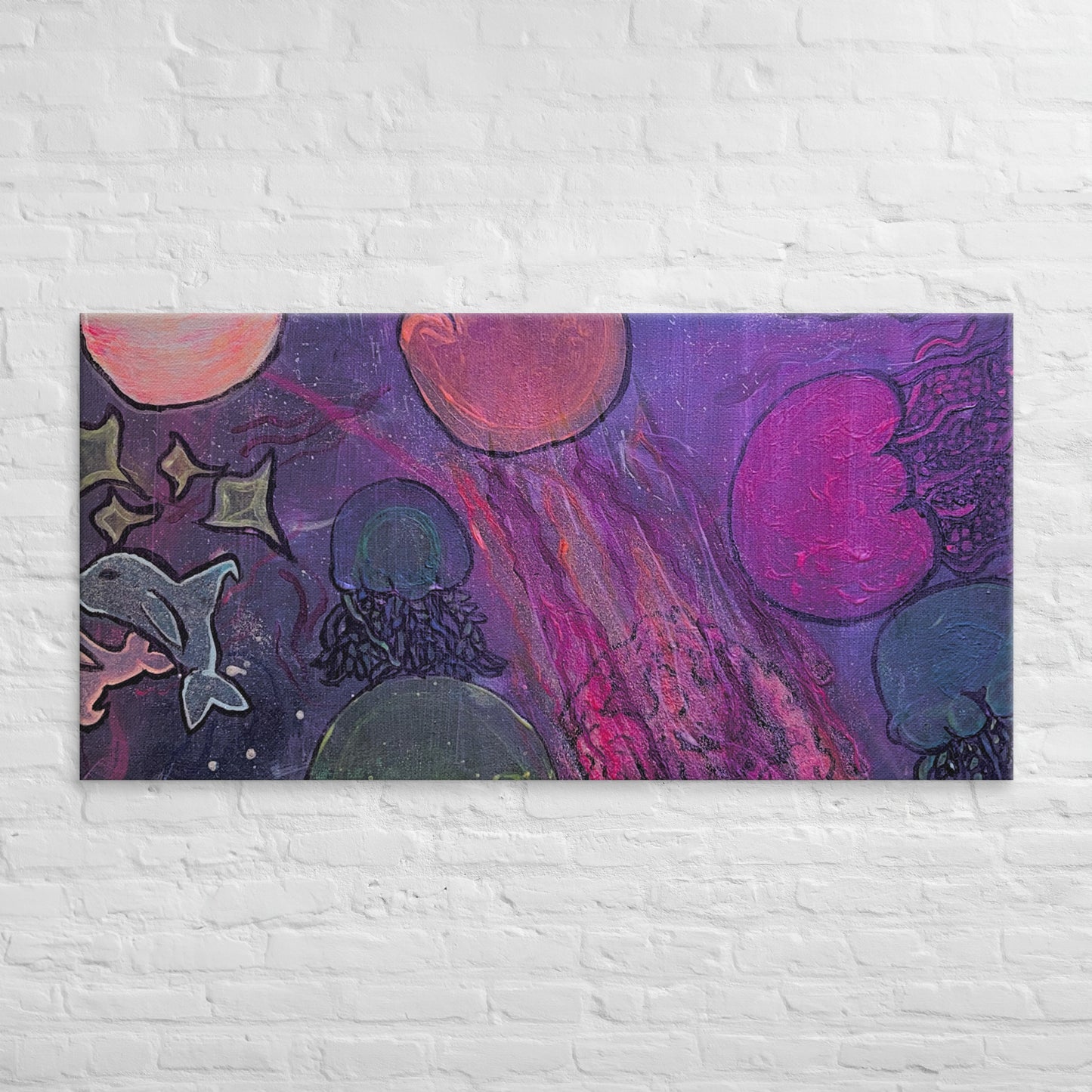 Ocean in space - Canvas - Glow N Flow Studio 777