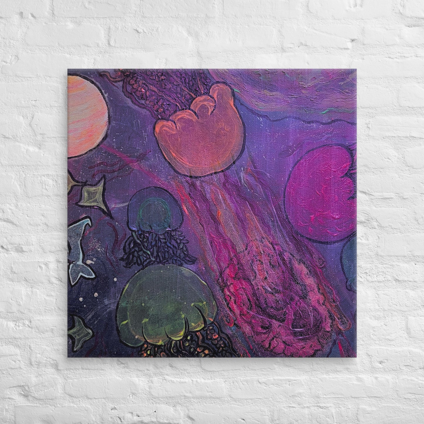 Ocean in space - Canvas - Glow N Flow Studio 777