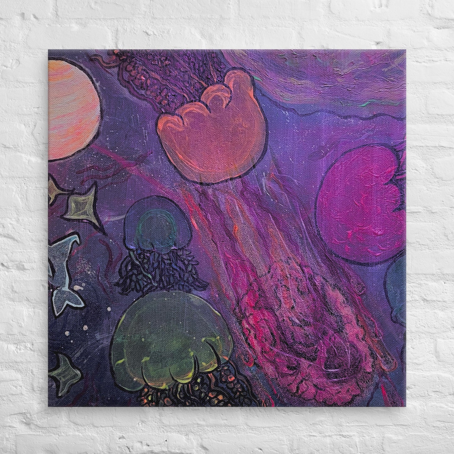 Ocean in space - Canvas - Glow N Flow Studio 777