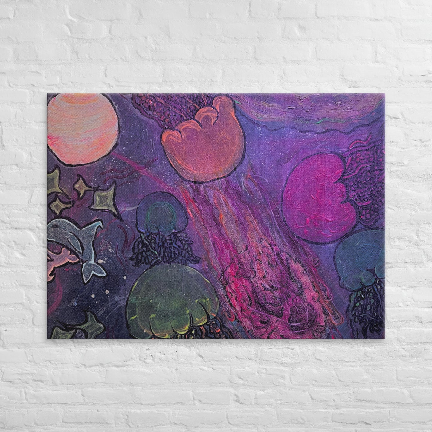 Ocean in space - Canvas - Glow N Flow Studio 777