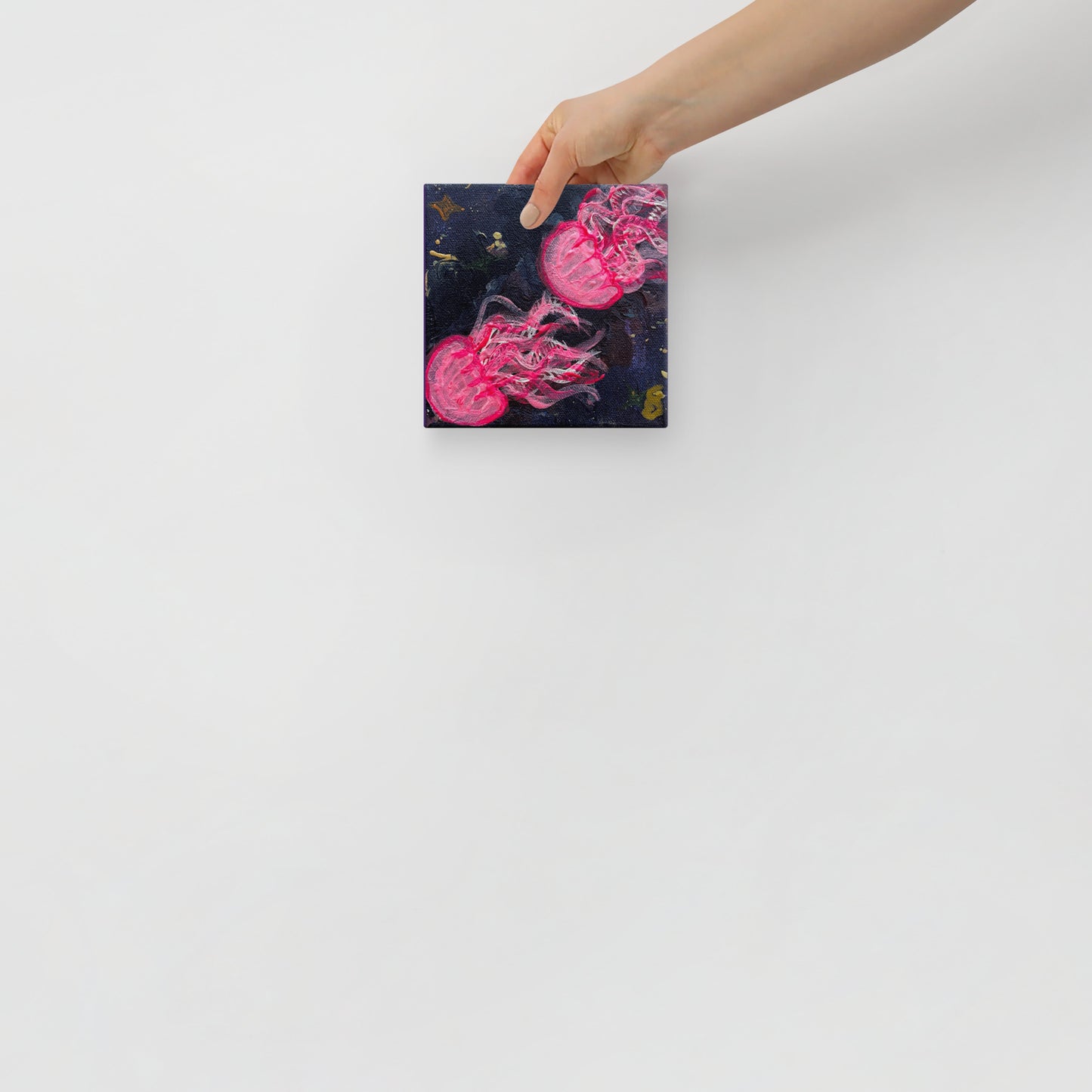 Pink Glow Jellies - Canvas - Glow N Flow Studio 777