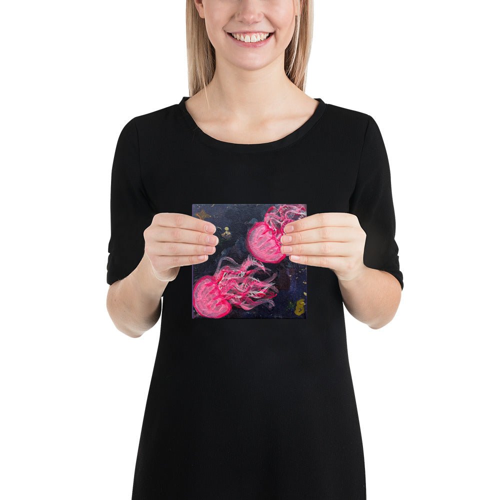 Pink Glow Jellies - Canvas - Glow N Flow Studio 777