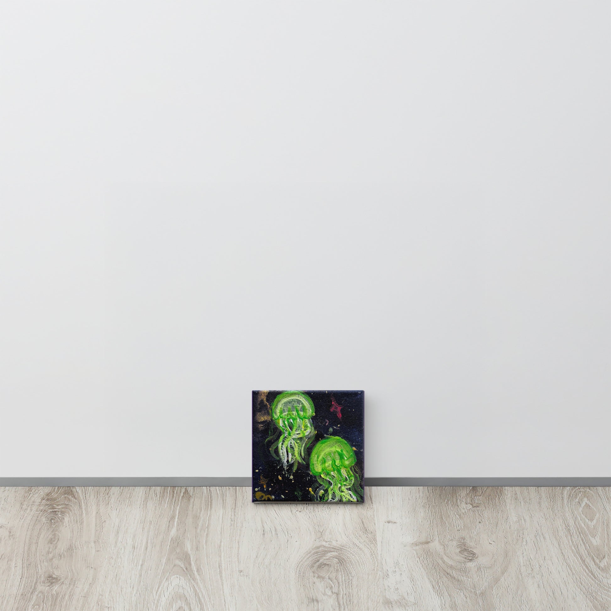 Green Glow Jellies - Canvas - Glow N Flow Studio 777