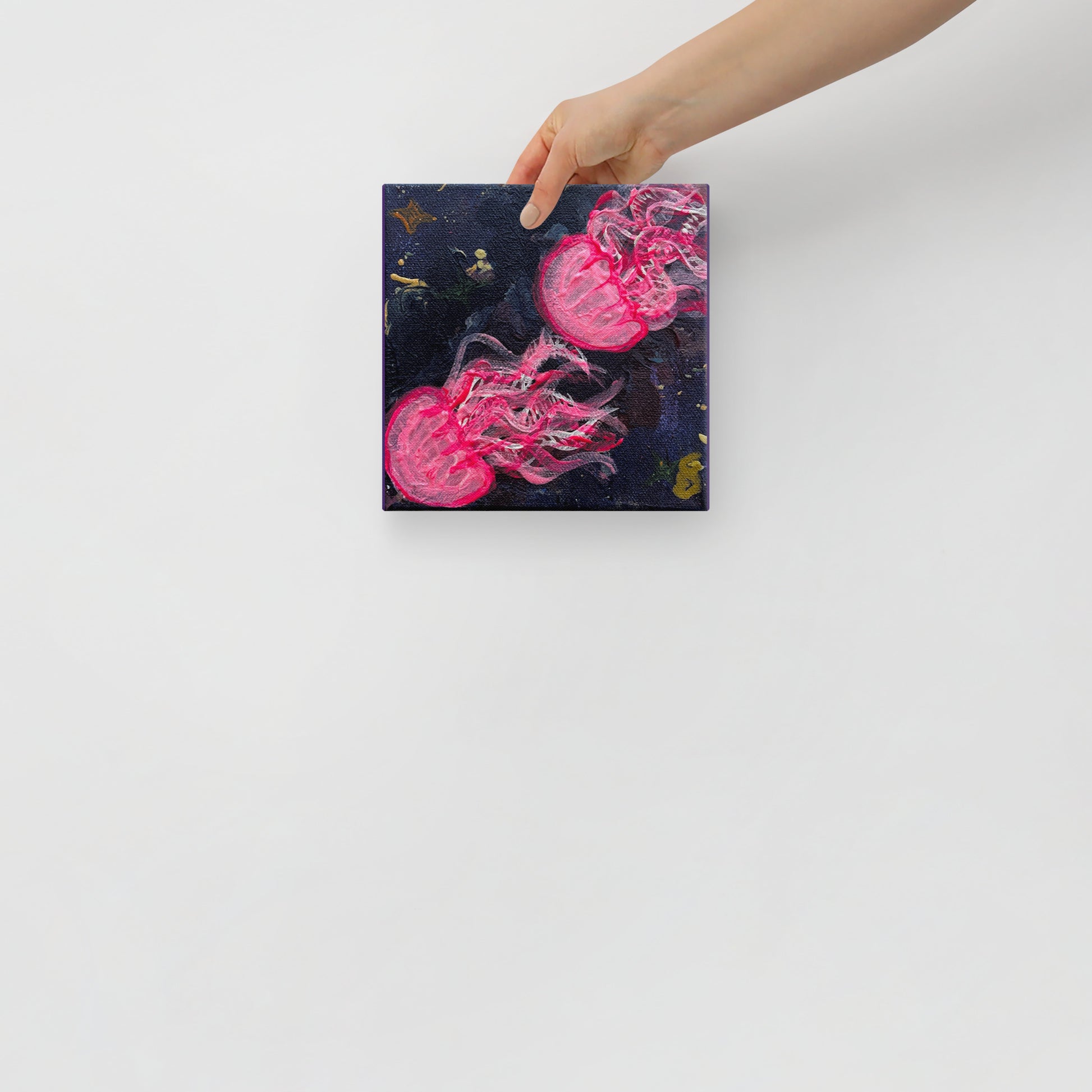 Pink Glow Jellies - Canvas - Glow N Flow Studio 777