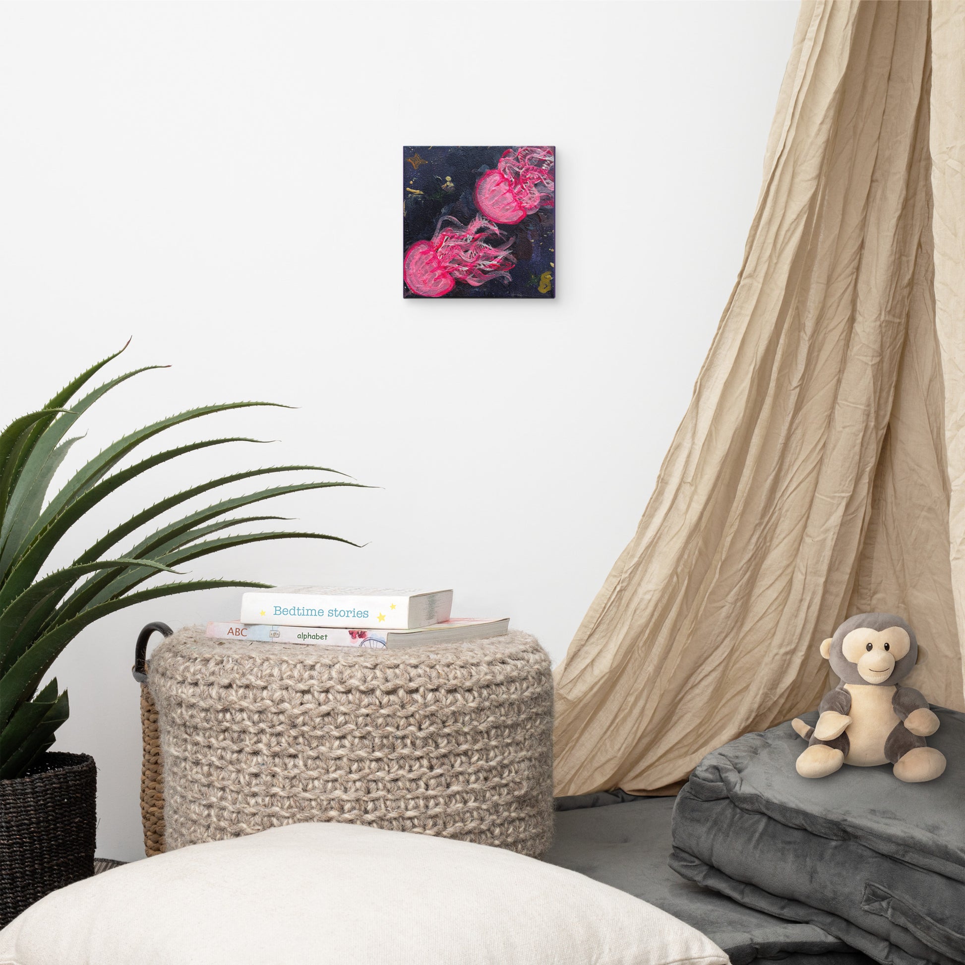 Pink Glow Jellies - Canvas - Glow N Flow Studio 777