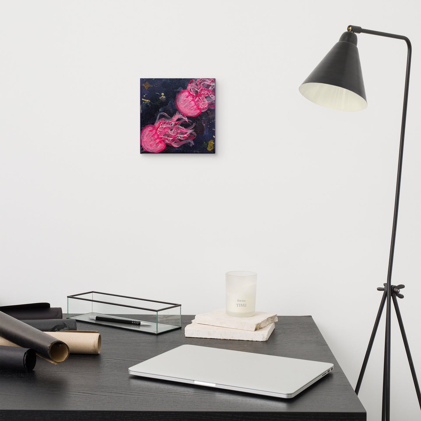 Pink Glow Jellies - Canvas - Glow N Flow Studio 777