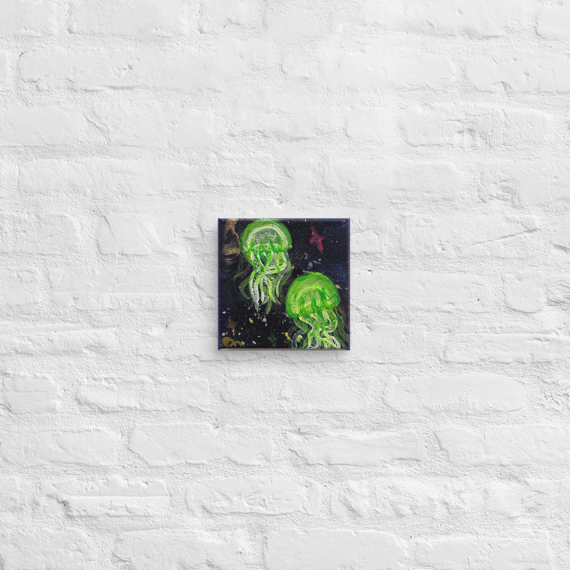 Green Glow Jellies - Canvas - Glow N Flow Studio 777